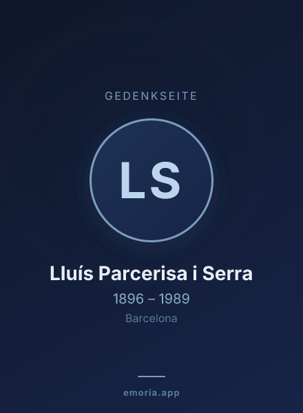Gedenkportrait von Lluís Parcerisa i Serra