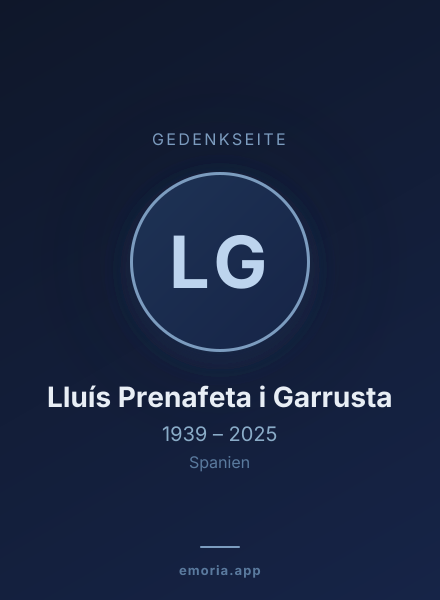Gedenkportrait von Lluís Prenafeta i Garrusta