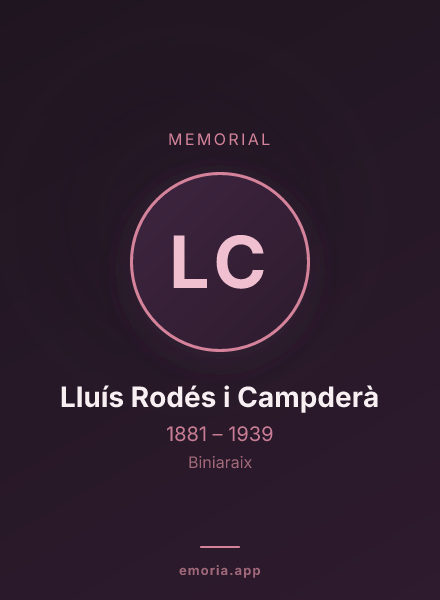 Memorial portrait of Lluís Rodés i Campderà