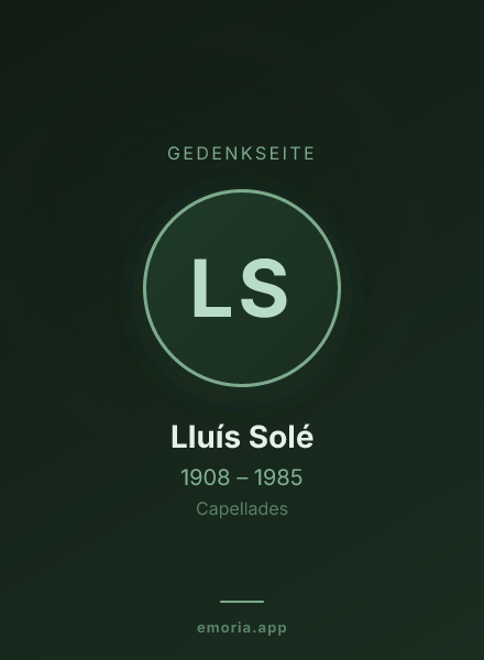 Gedenkportrait von Lluís Solé