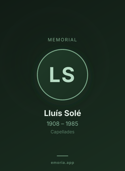 Memorial portrait of Lluís Solé