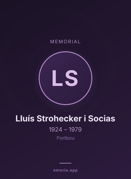 Memorial portrait of Lluís Strohecker i Socias