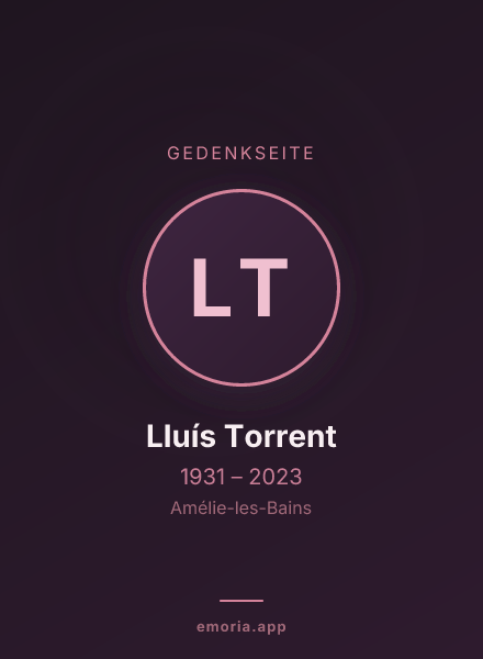 Gedenkportrait von Lluís Torrent