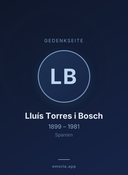 Gedenkportrait von Lluís Torres i Bosch