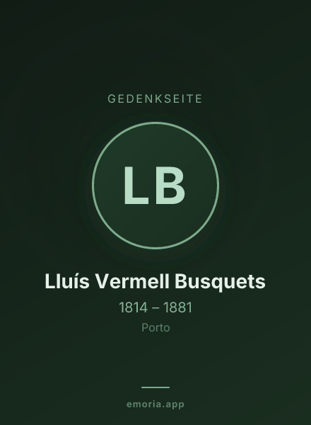 Gedenkportrait von Lluís Vermell Busquets