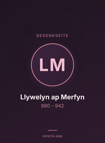Gedenkportrait von Llywelyn ap Merfyn