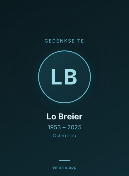 Gedenkportrait von Lo Breier