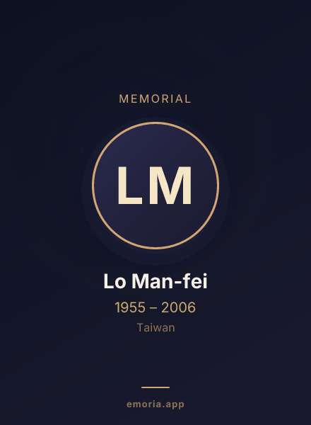 Memorial portrait of Lo Man-fei
