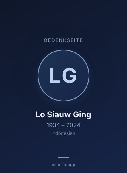 Gedenkportrait von Lo Siauw Ging