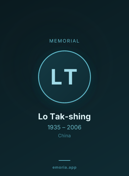 Memorial portrait of Lo Tak-shing