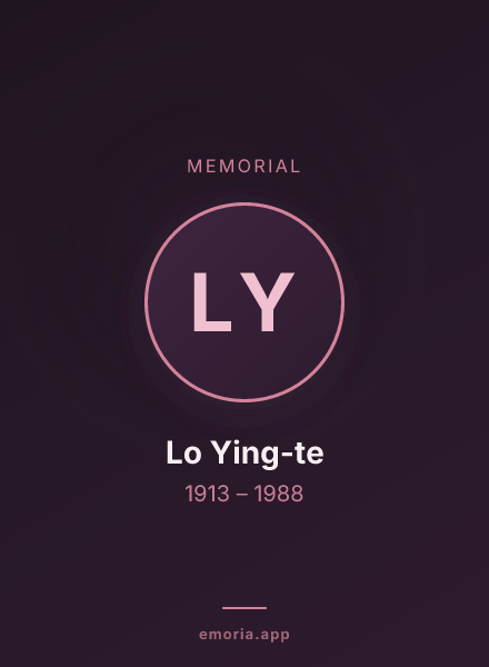 Memorial portrait of Lo Ying-te