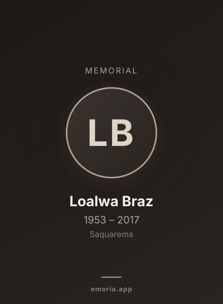Memorial portrait of Loalwa Braz