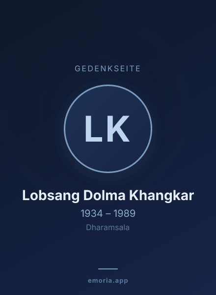 Gedenkportrait von Lobsang Dolma Khangkar