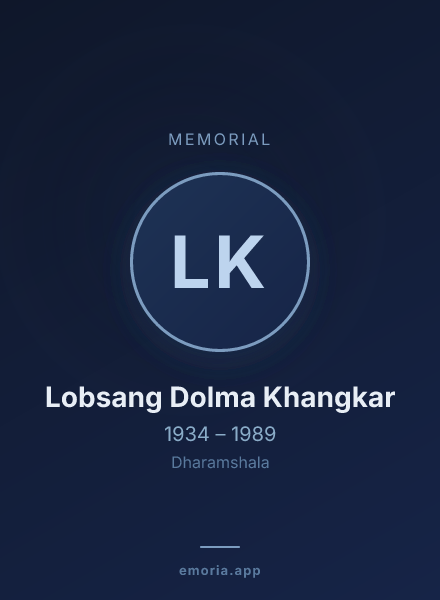 Memorial portrait of Lobsang Dolma Khangkar