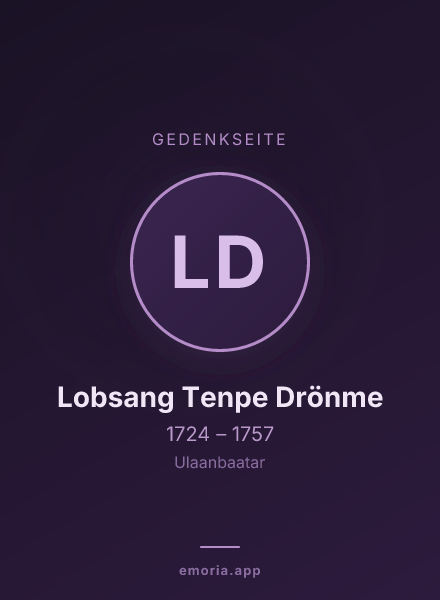 Gedenkportrait von Lobsang Tenpe Drönme