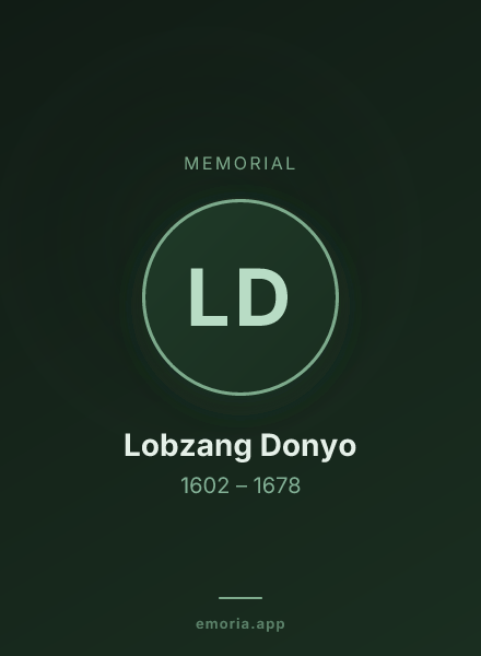 Memorial portrait of Lobzang Donyo