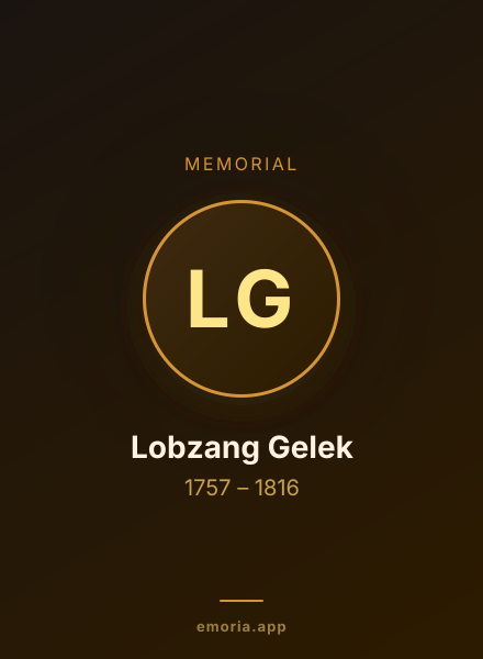 Memorial portrait of Lobzang Gelek