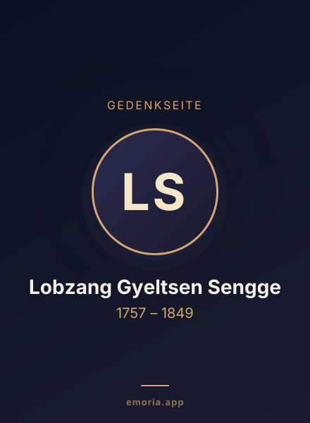 Gedenkportrait von Lobzang Gyeltsen Sengge