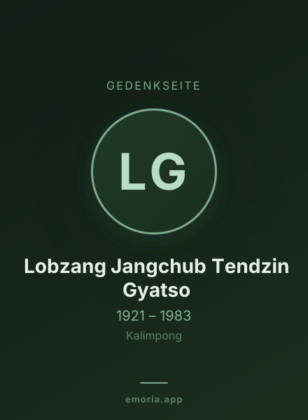 Gedenkportrait von Lobzang Jangchub Tendzin Gyatso