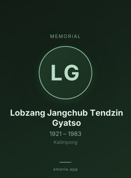 Memorial portrait of Lobzang Jangchub Tendzin Gyatso