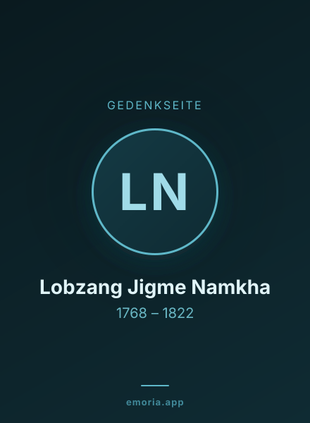 Gedenkportrait von Lobzang Jigme Namkha