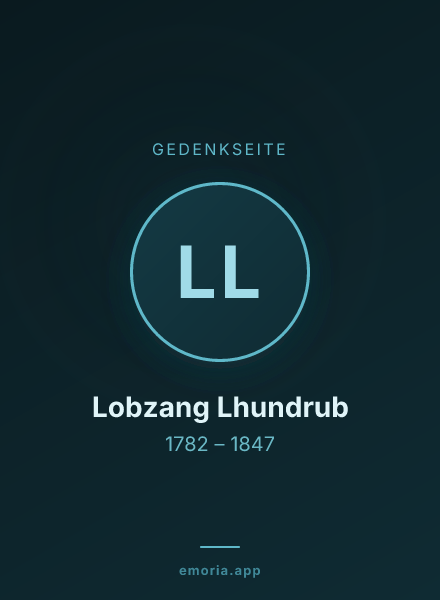 Gedenkportrait von Lobzang Lhundrub