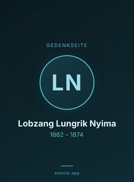 Gedenkportrait von Lobzang Lungrik Nyima