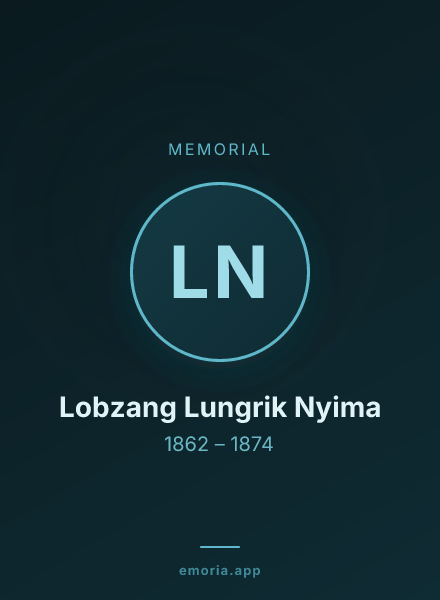 Memorial portrait of Lobzang Lungrik Nyima