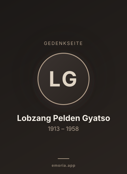 Gedenkportrait von Lobzang Pelden Gyatso