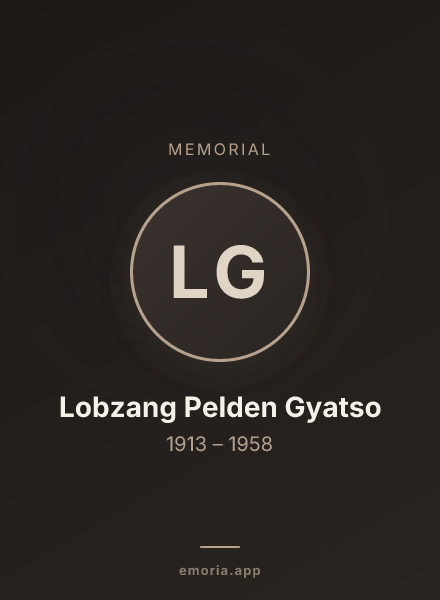 Memorial portrait of Lobzang Pelden Gyatso
