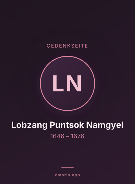 Gedenkportrait von Lobzang Puntsok Namgyel