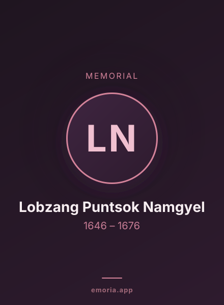Memorial portrait of Lobzang Puntsok Namgyel