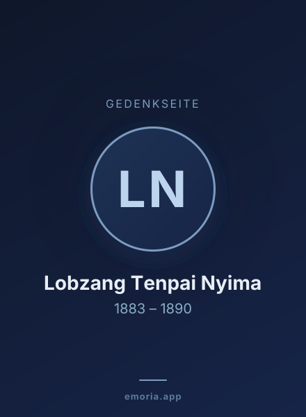 Gedenkportrait von Lobzang Tenpai Nyima