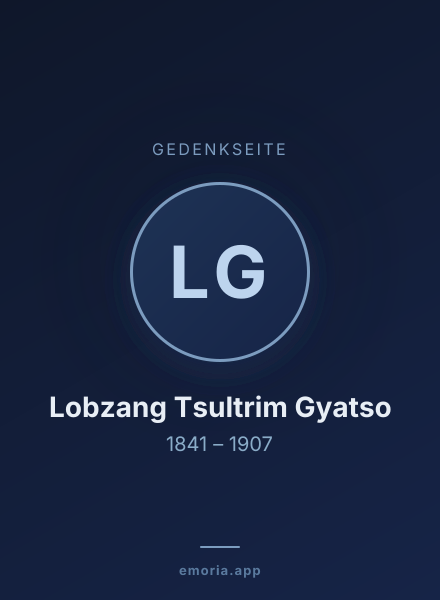 Gedenkportrait von Lobzang Tsultrim Gyatso