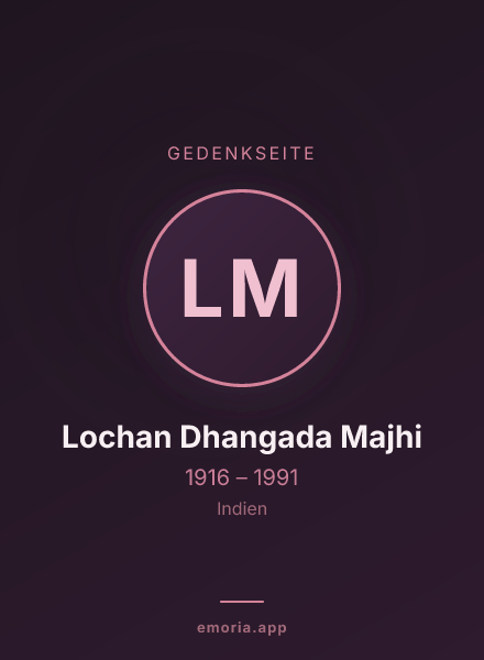 Gedenkportrait von Lochan Dhangada Majhi