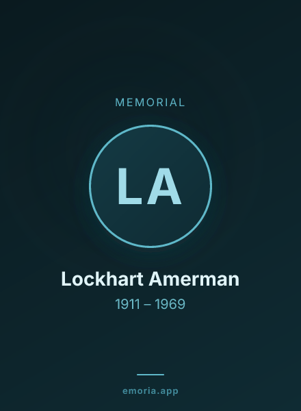 Memorial portrait of Lockhart Amerman
