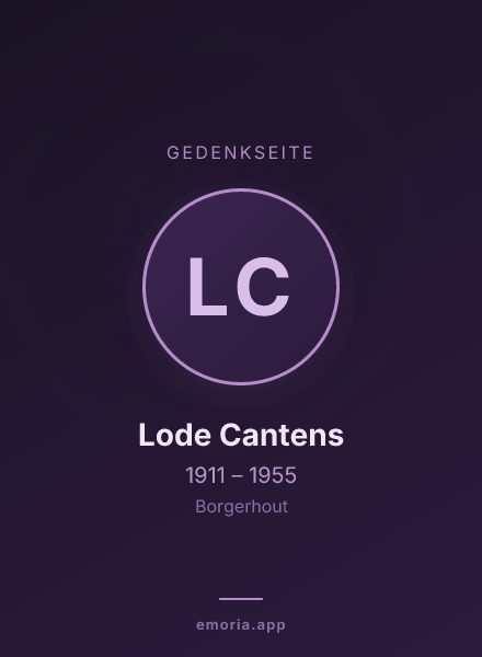 Gedenkportrait von Lode Cantens