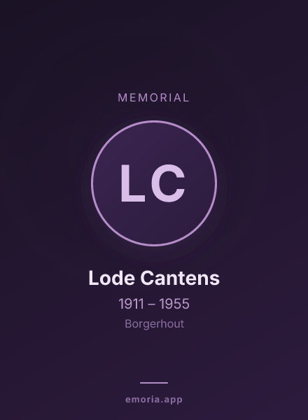 Memorial portrait of Lode Cantens