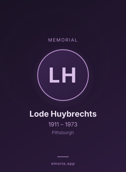 Memorial portrait of Lode Huybrechts