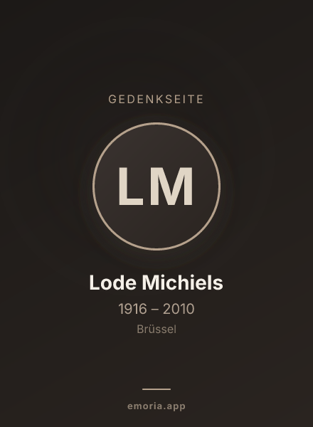Gedenkportrait von Lode Michiels
