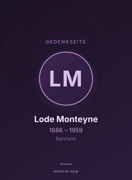 Gedenkportrait von Lode Monteyne