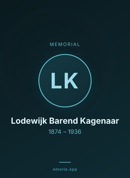Memorial portrait of Lodewijk Barend Kagenaar