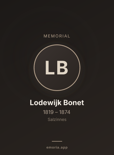 Memorial portrait of Lodewijk Bonet