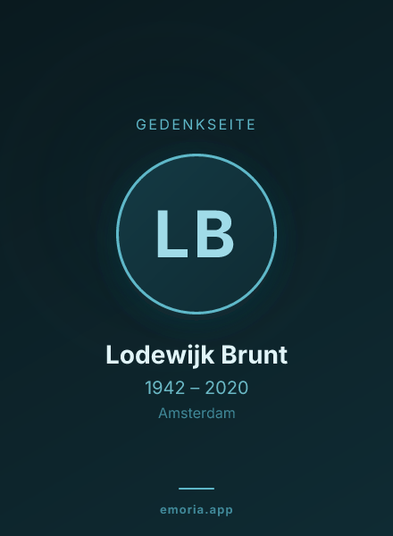 Gedenkportrait von Lodewijk Brunt