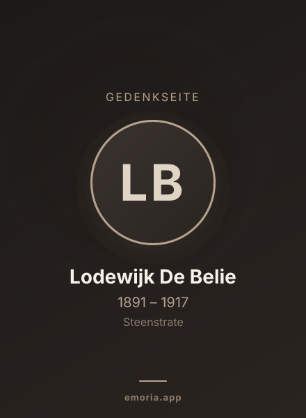 Gedenkportrait von Lodewijk De Belie