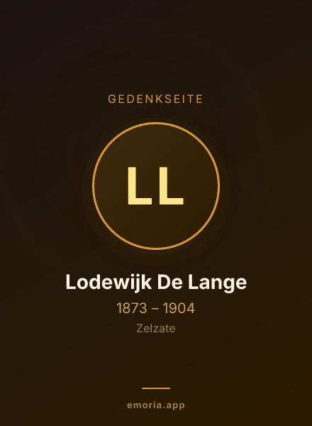 Gedenkportrait von Lodewijk De Lange