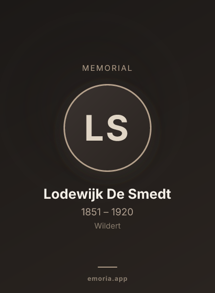 Memorial portrait of Lodewijk De Smedt