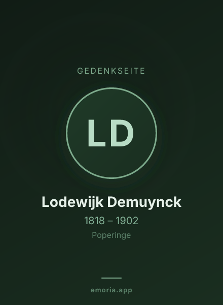 Gedenkportrait von Lodewijk Demuynck