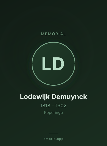 Memorial portrait of Lodewijk Demuynck