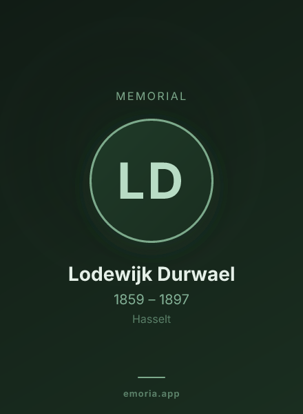 Memorial portrait of Lodewijk Durwael